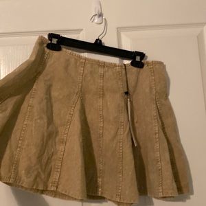 womens tan corduroy skirt
